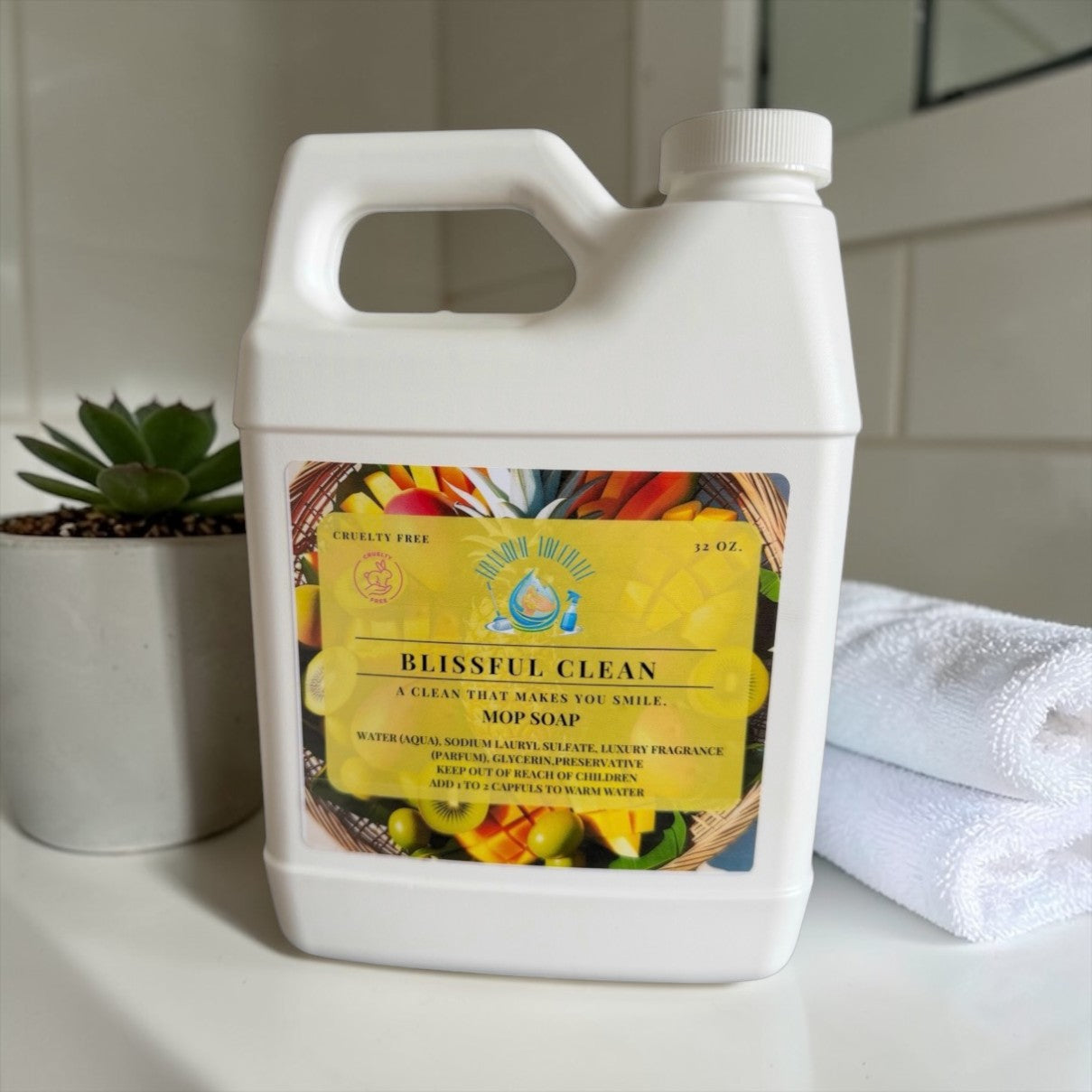 Blissful Clean Non– Toxic Sweet Citrus & Soft Florals Mop soap🌼