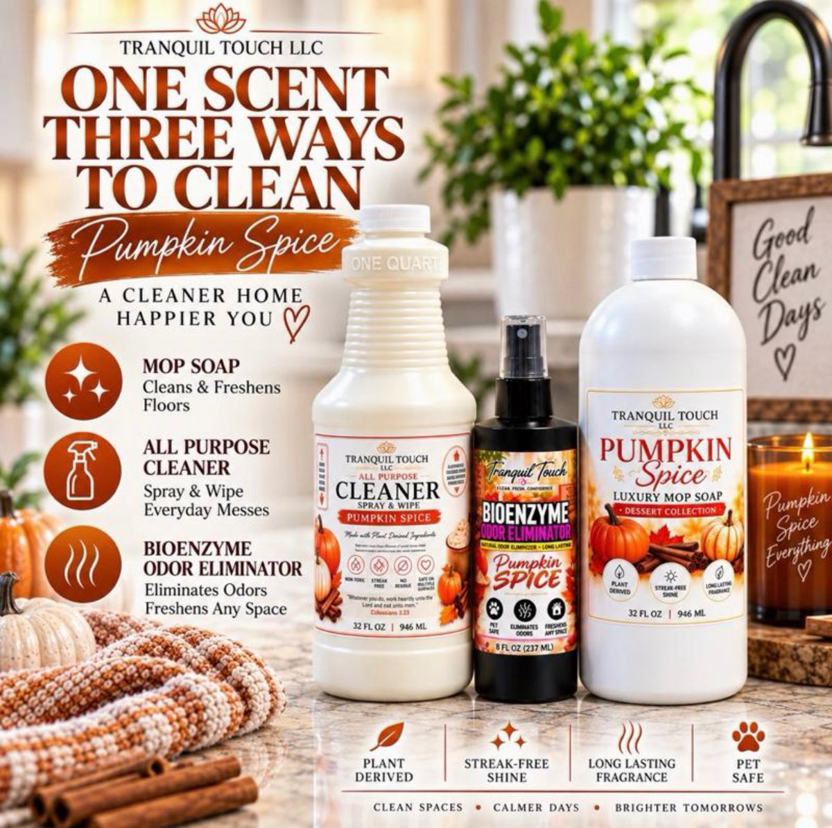 Fall Cleaning Bundles 🍁– Caramel Apple, Falling for Fall & Pumpkin Spice | Tranquil Touch