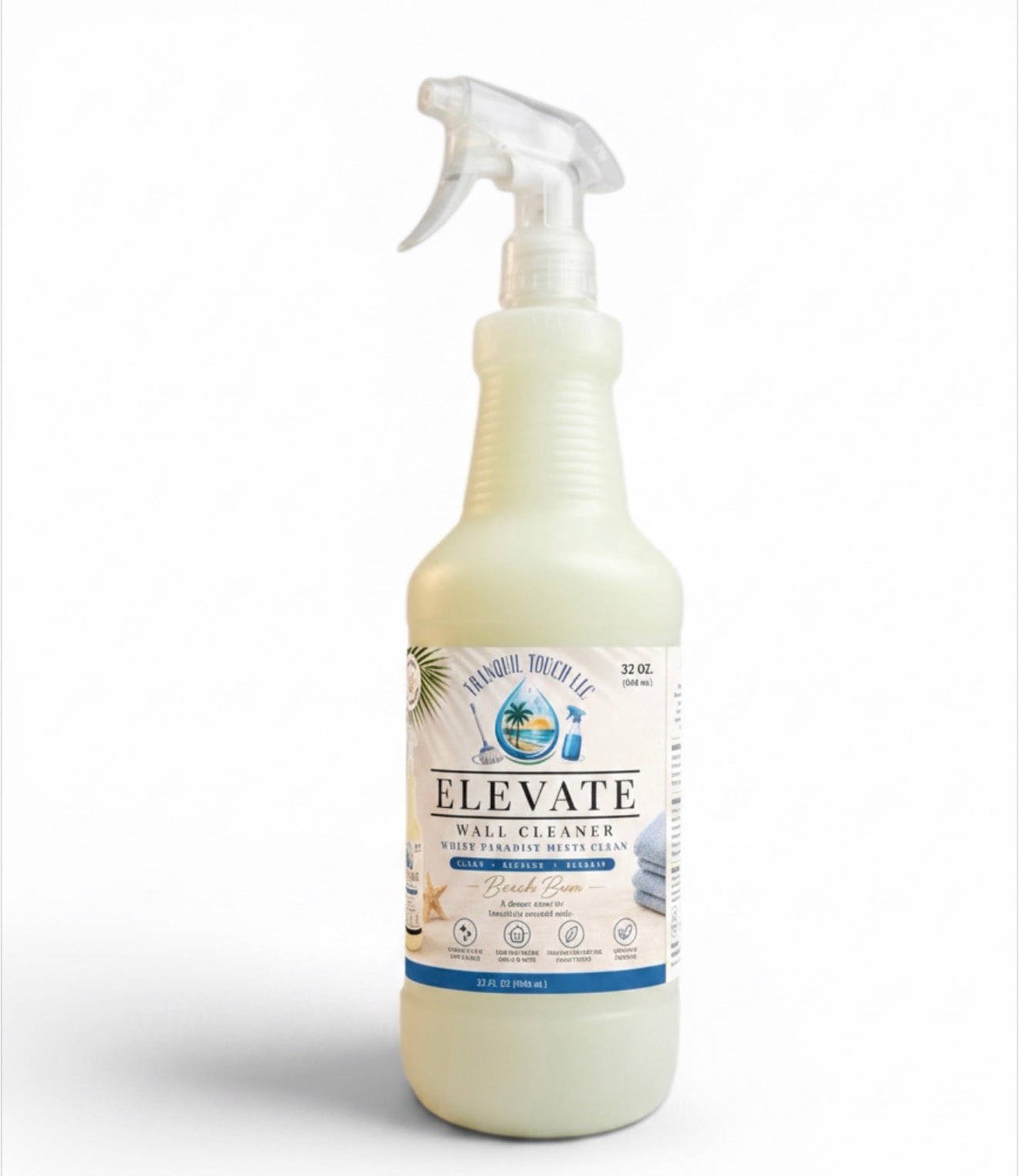Elevate Wall Cleaner Spray – Streak-Free, Safe for Kids & Pets | 32 oz by Tranquil Touch 🧼