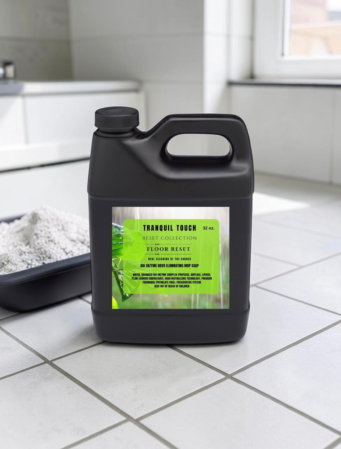 Floor Reset Bio Enzyme Odor Eliminating Mop Soap | Pet Odor Neutralizer | Deep Cleaning Concentrate | Safe for Sealed Hard Floors | 32 oz