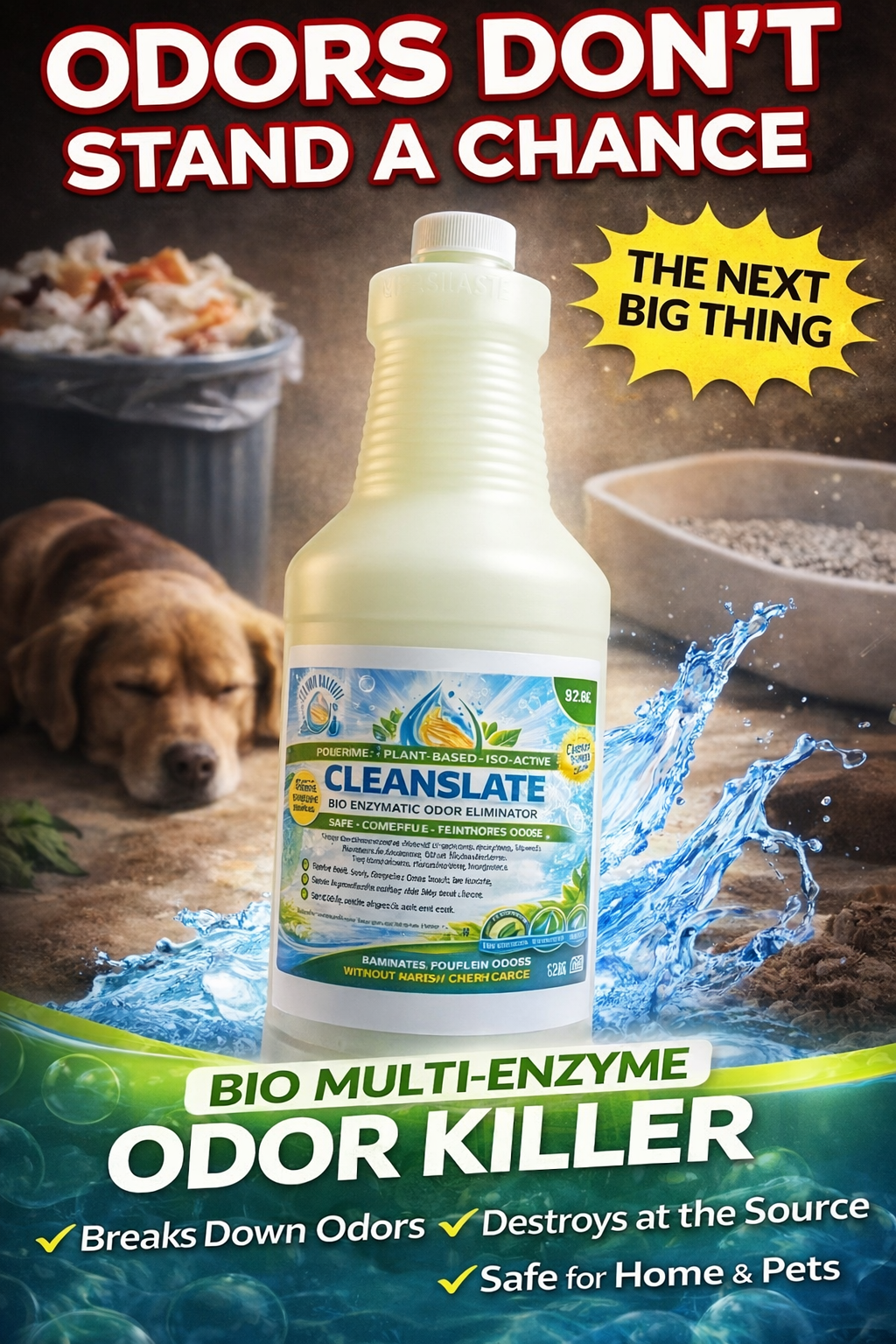 Cleanslate Bio Multi-Enzyme Odor Killer 💚