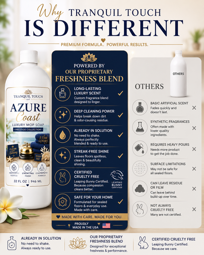 Tranquil Touch Prestige Mop Soap Collection – 5 Star Hotel Luxury Floor Cleaner