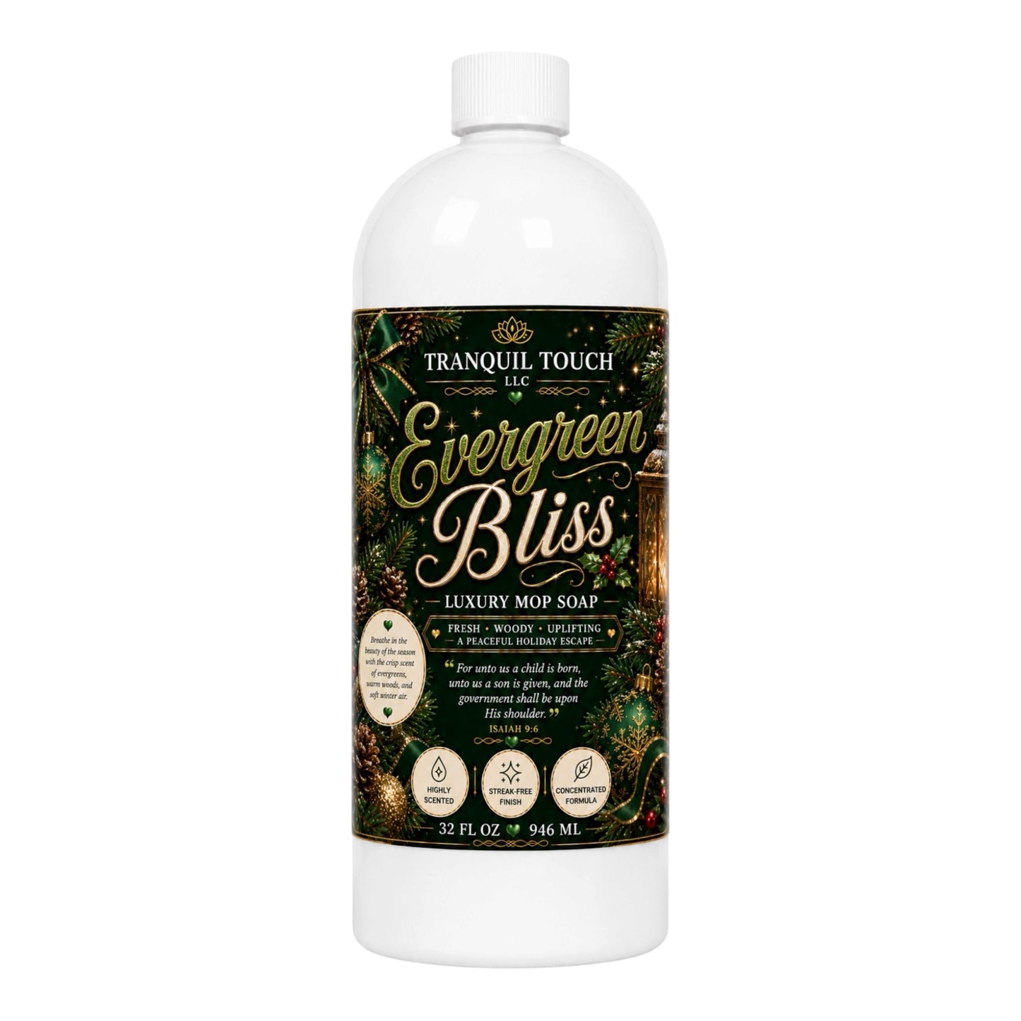 Evergreen Bliss Non-Toxic Christmas Mop Soap 🎄