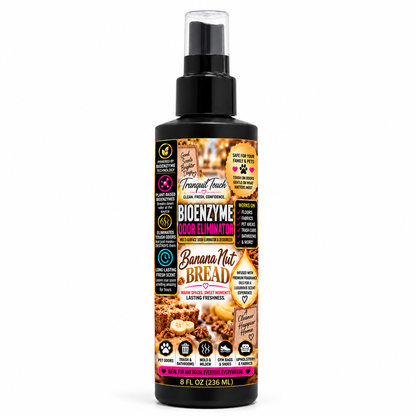 Tranquil Touch Luxury Bioenzyme Odor Eliminator – Multi-Surface Deodorizer for Floors, Fabrics, Pet Areas & More, 8 oz