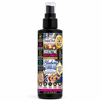 Tranquil Touch Luxury Bioenzyme Odor Eliminator – Multi-Surface Deodorizer for Floors, Fabrics, Pet Areas & More, 8 oz