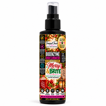 Tranquil Touch Luxury Bioenzyme Odor Eliminator – Multi-Surface Deodorizer for Floors, Fabrics, Pet Areas & More, 8 oz