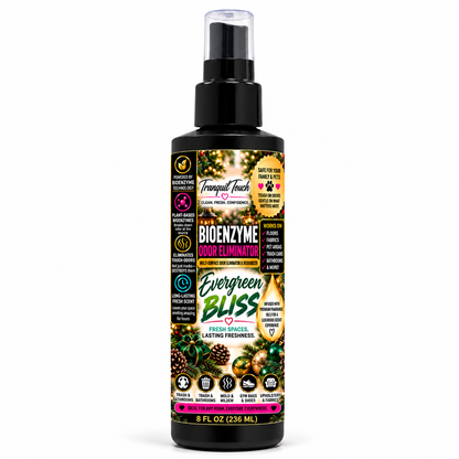 Tranquil Touch Luxury Bioenzyme Odor Eliminator – Multi-Surface Deodorizer for Floors, Fabrics, Pet Areas & More, 8 oz