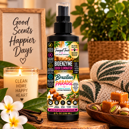 Tranquil Touch Luxury Bioenzyme Odor Eliminator – Multi-Surface Deodorizer for Floors, Fabrics, Pet Areas & More, 8 oz