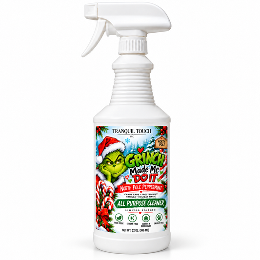 Grinch Made Me Do It All Purpose Cleaner – 32 oz | North Pole Peppermint Christmas Cleaning Spray | Tranquil Touch LLC💚