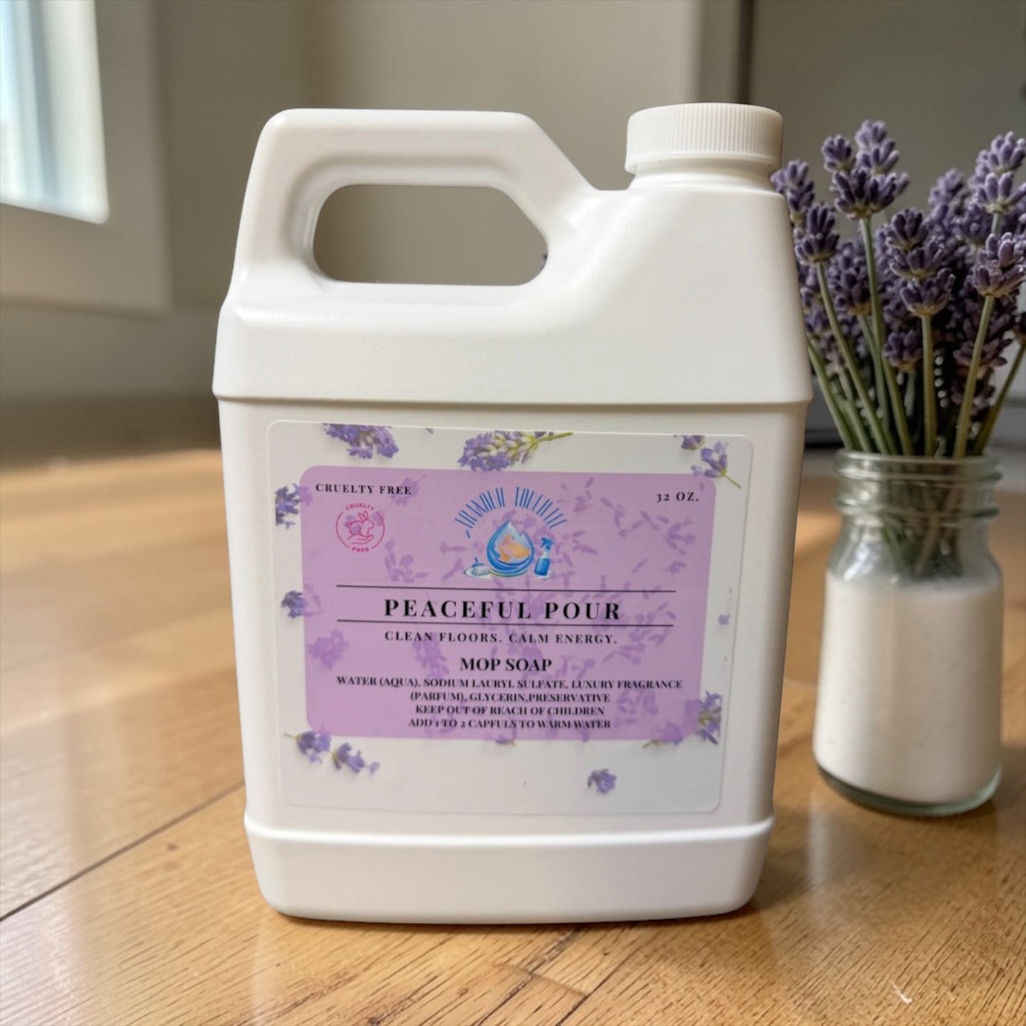 Peaceful Pour – Lavender Vanilla Non-Toxic Calming Mop Soap 🪻
